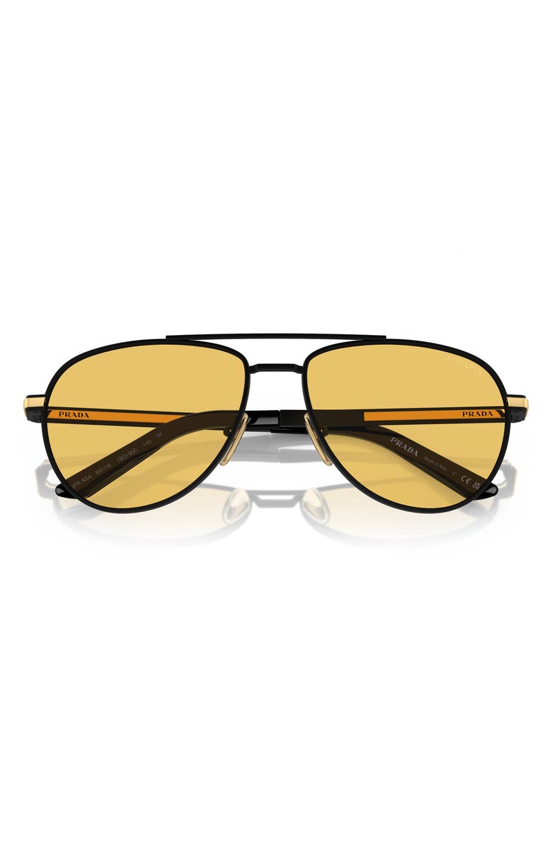 Prada 60mm Pilot Sunglasses, Alternate, color, 