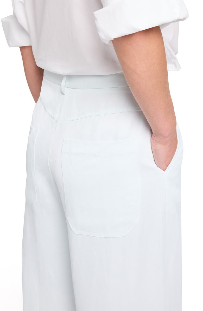 TWP Dylan Coated Wide Leg Pants, Alternate, color, Blue Flower