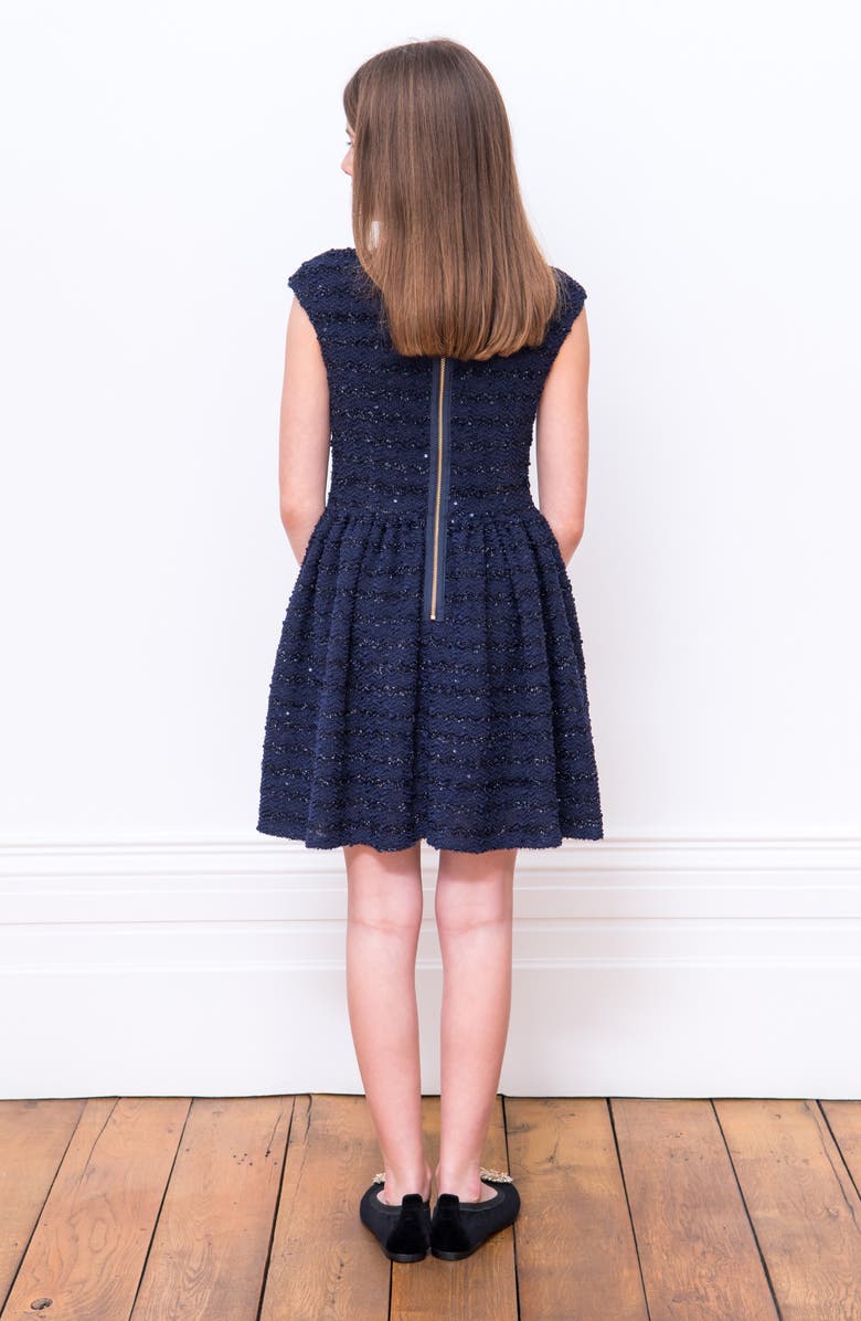 David Charles Sparkle Bouclé Dress, Alternate, color, 