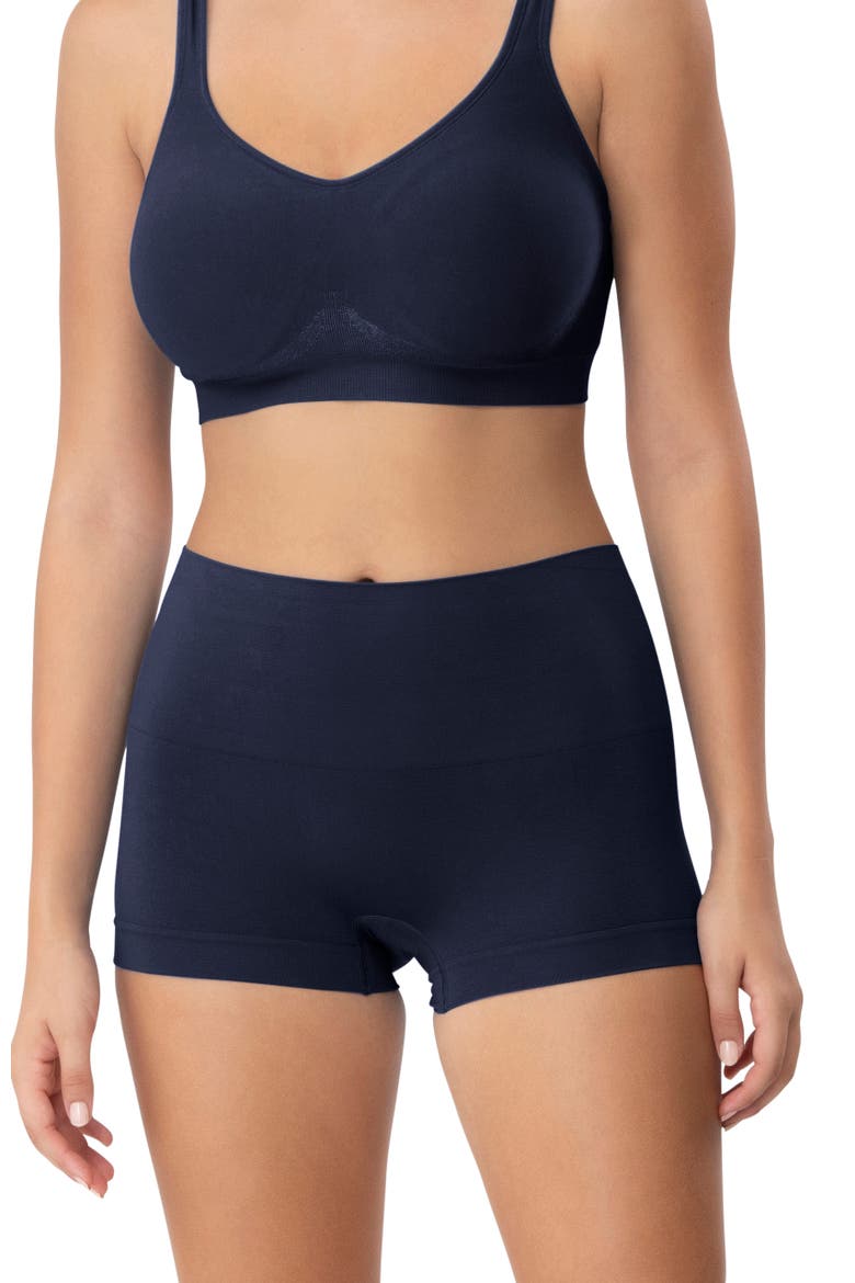 Smoothing At Waist Boyshort, Main, color, Navy