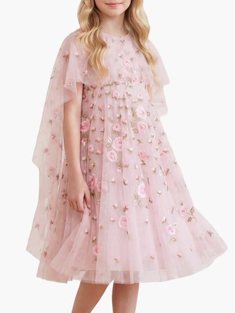 Round Neck Cape Dress