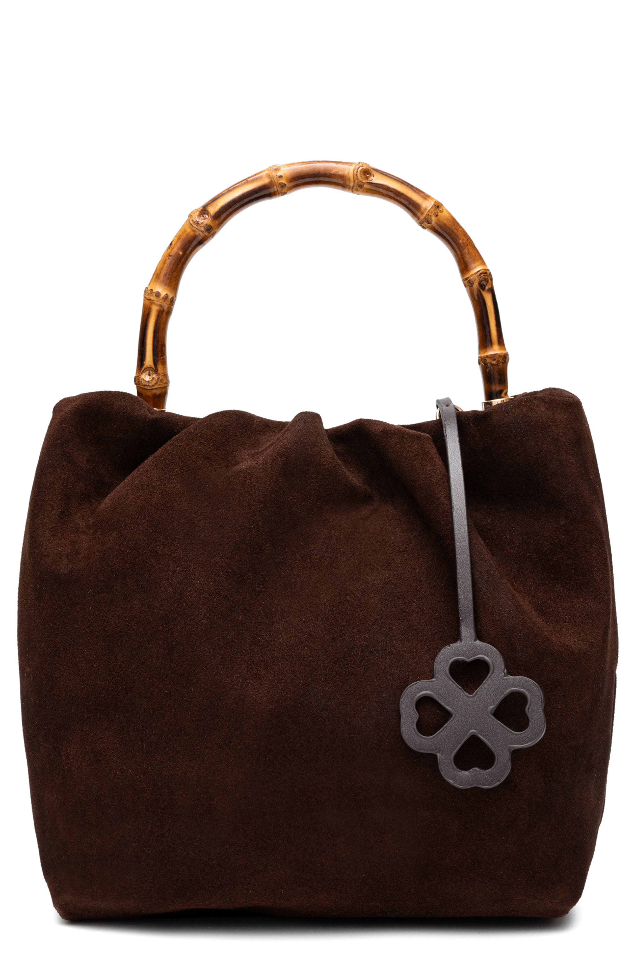 Vienna Suede Crossbody Bag, Main, color, CHOCOLATE