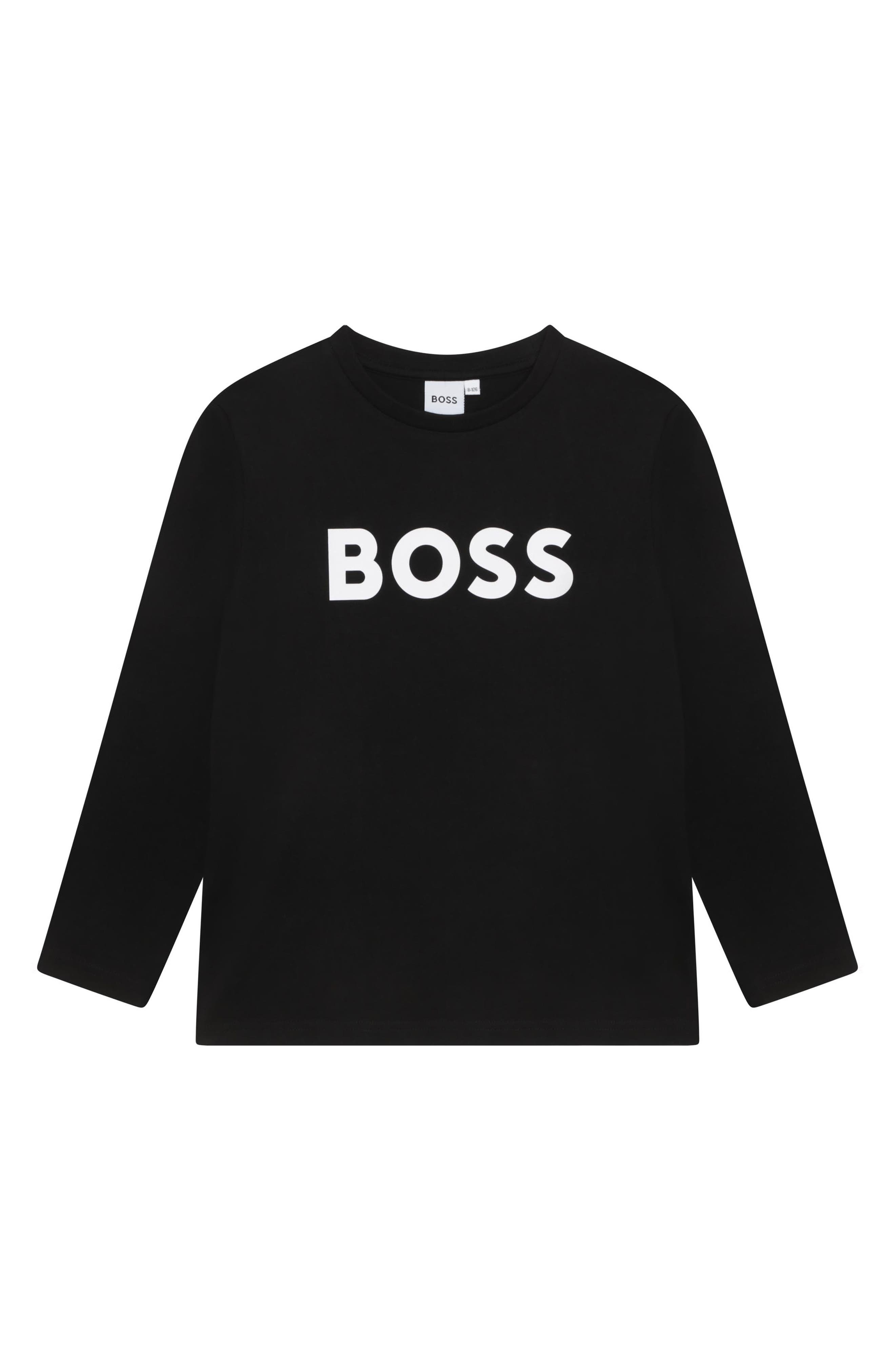 BOSS Kids' Logo Long Sleeve Graphic T-Shirt
