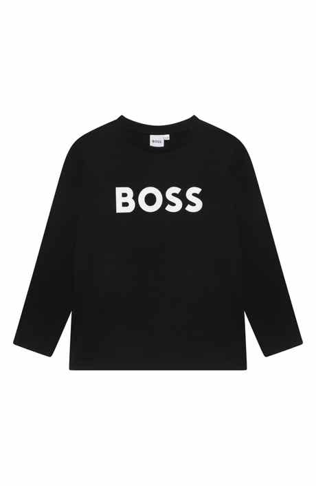 BOSS Kids' Logo Long Sleeve Graphic T-Shirt
