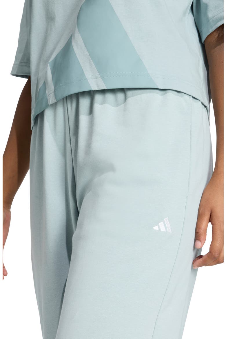Loose Fit French Terry Joggers, Alternate, color, WONDER SAGE/ WHITE