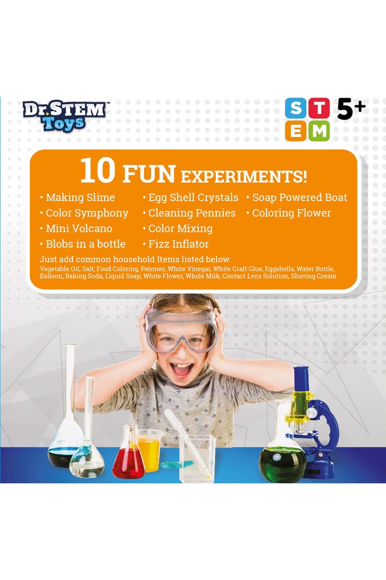 Dr. STEM Chemistry Bucket Kit, 10 Experiments, Alternate, color, Multicolored