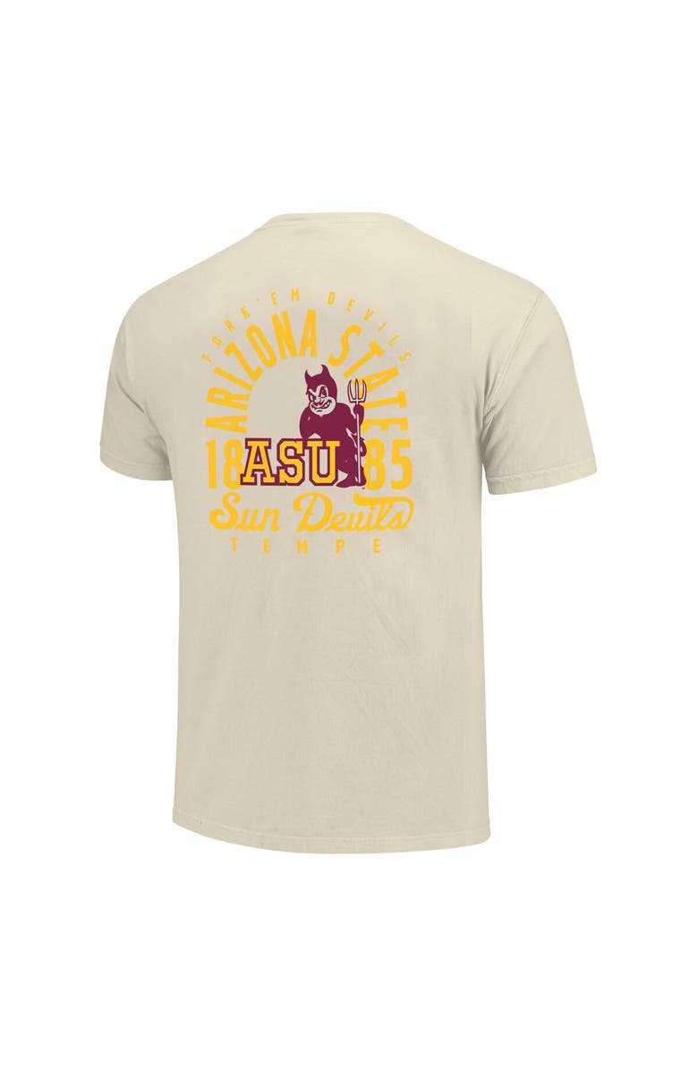 IMAGE ONE Men's Cream Arizona State Sun Devils Comfort Colors Mascot Overlay T-Shirt, Alternate, color, 