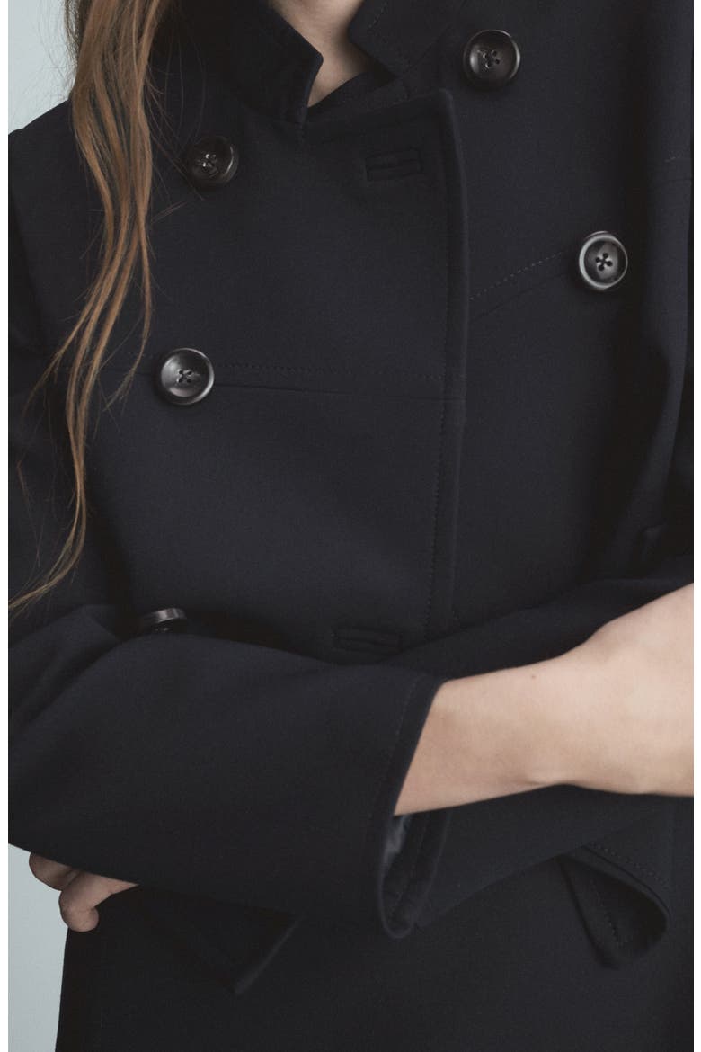 Double Breasted Crop Jacket, Alternate, color, DARK NAVY