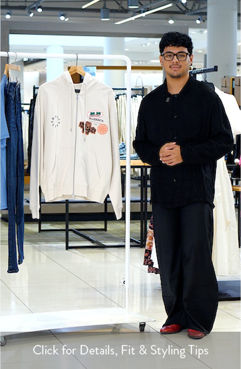 Patcher Graphic Cotton Zip Front Hoodie, sales video thumbnail
