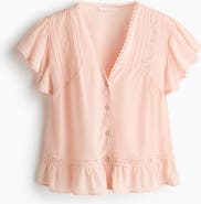H&M Lace-inset Blouse