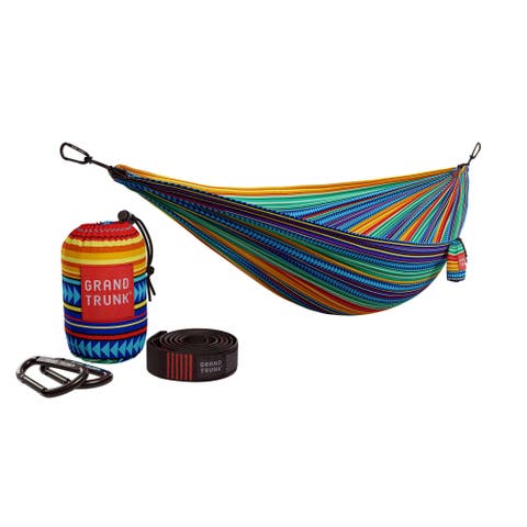 Double Deluxe Parachute Nylon Hammock w/Straps