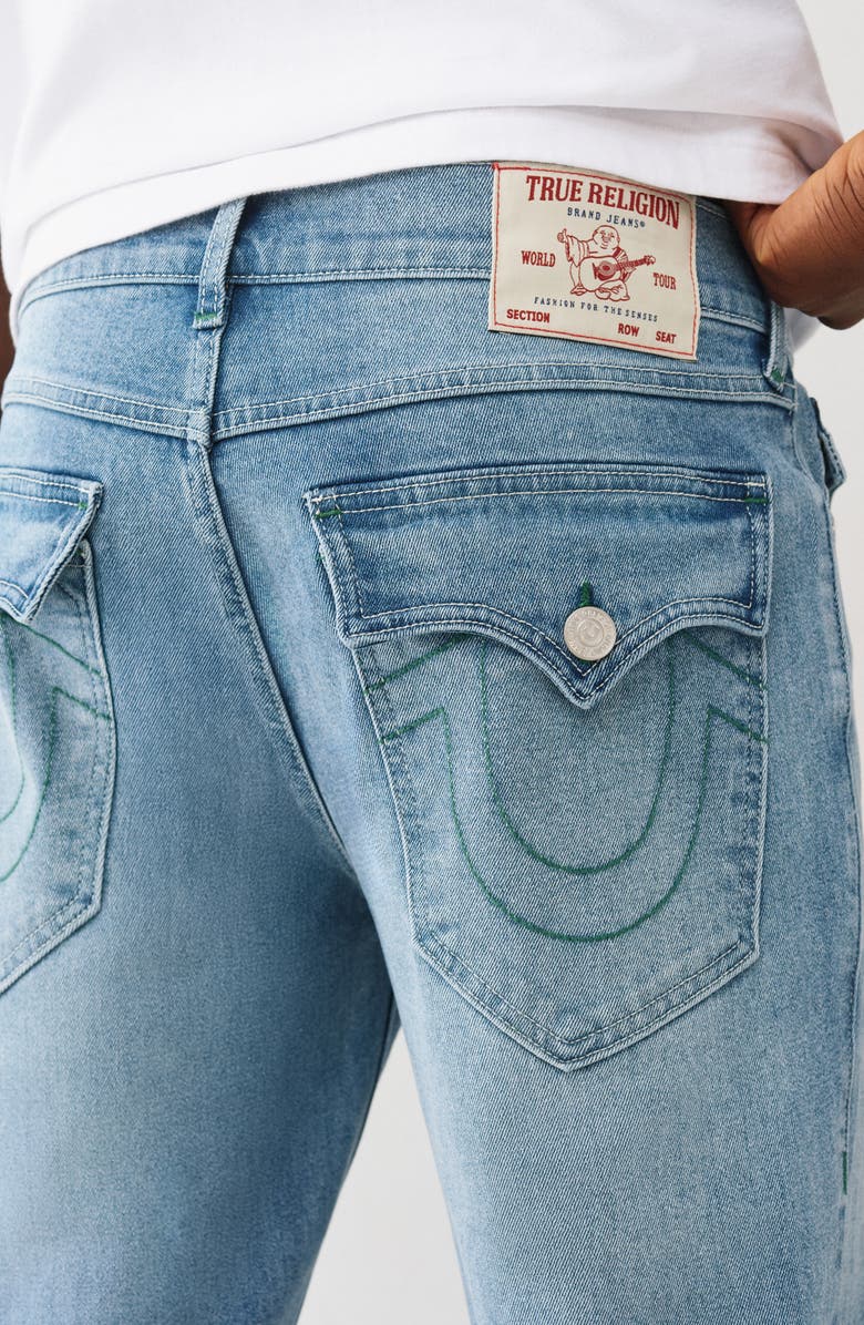 True Religion Geno Flap Slim Jeans, Alternate, color, Light Icy Blue Pine