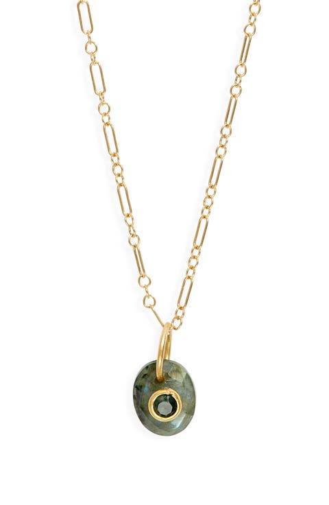 Stonelight Labradorite & Agate Pendant Necklace