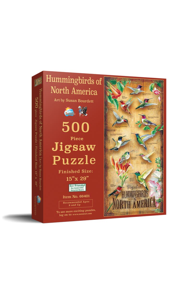 Sunsout Hummingbirds of North America 500 piece Jigsaw Puzzle for Adults, Main, color, Multicolor