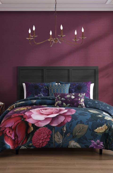 Vibrant Flora Reversible 5-Piece Comforter Set
