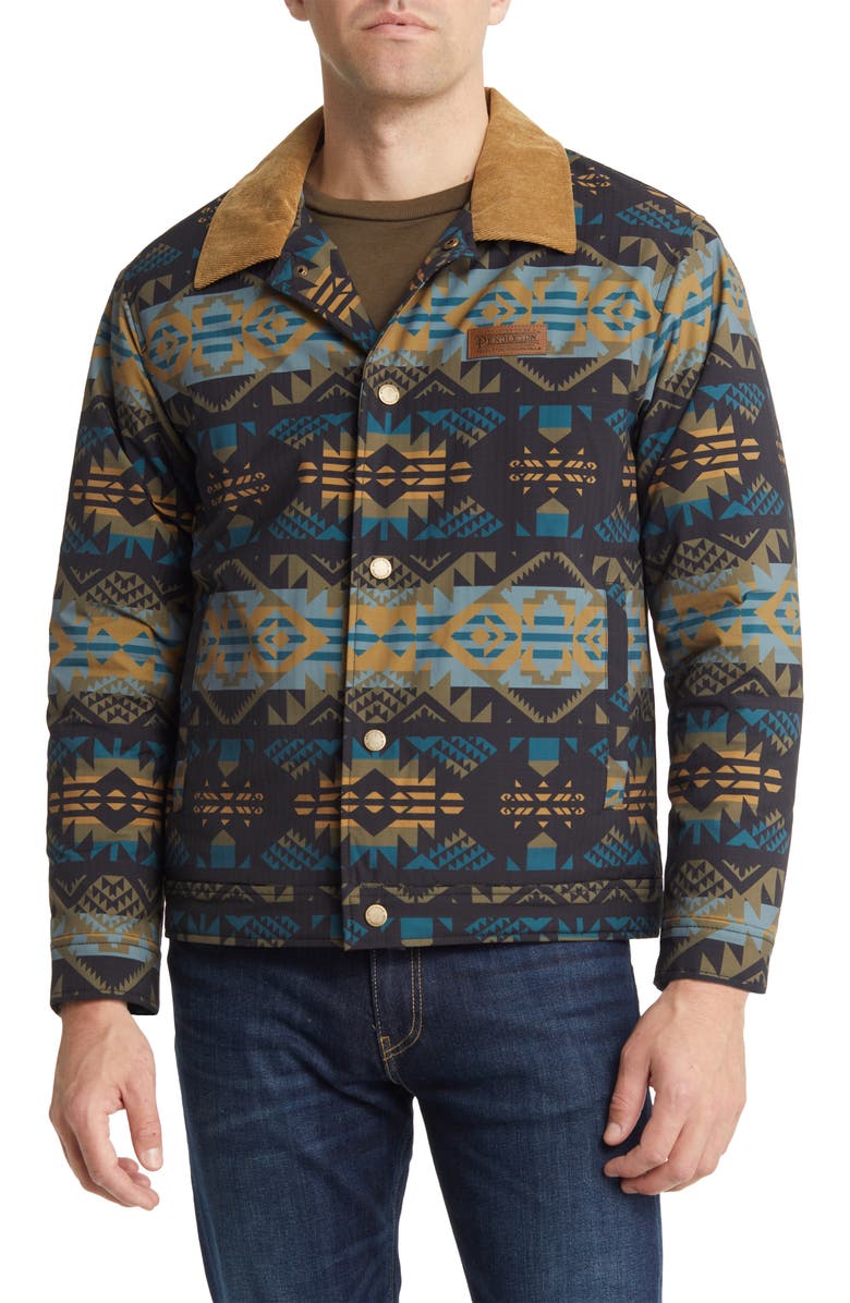 Pendleton Pedro Stadium Trucker Jacket with Faux Shearling Lining, Alternate, color,