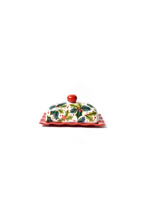 Holly Ruffle Domed Butter Dish