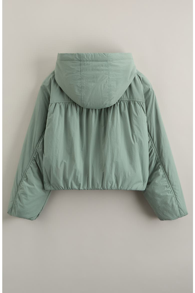Kids' Bubble Hooded Jacket, Alternate, color, GREEN LILYPAD