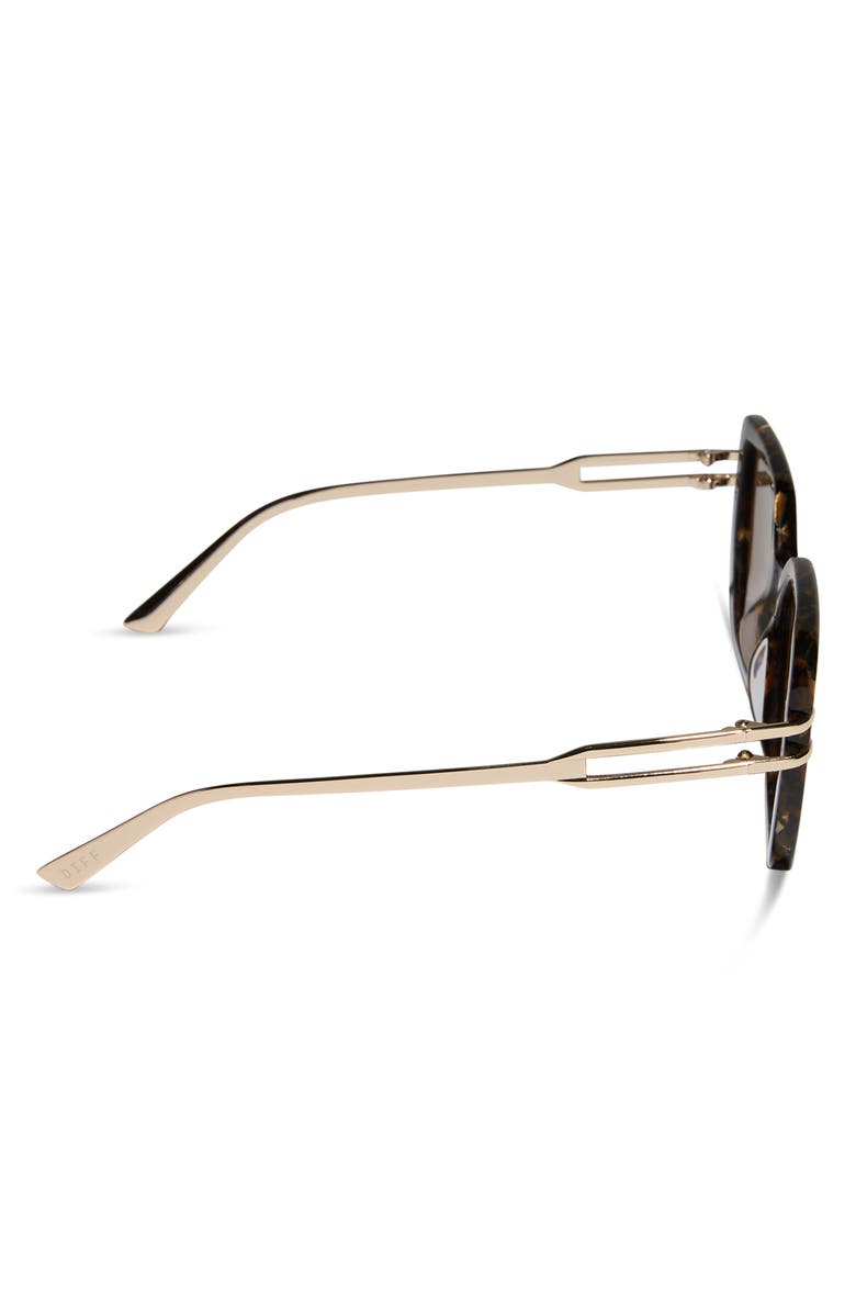 DIFF Dasha 50mm Square Sunglasses, Alternate, color, Glitter Tortoise / Brown