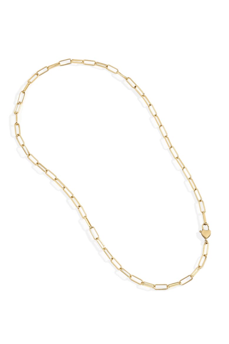 Heart Padlock Necklace, Alternate, color, 18k Gold Plated