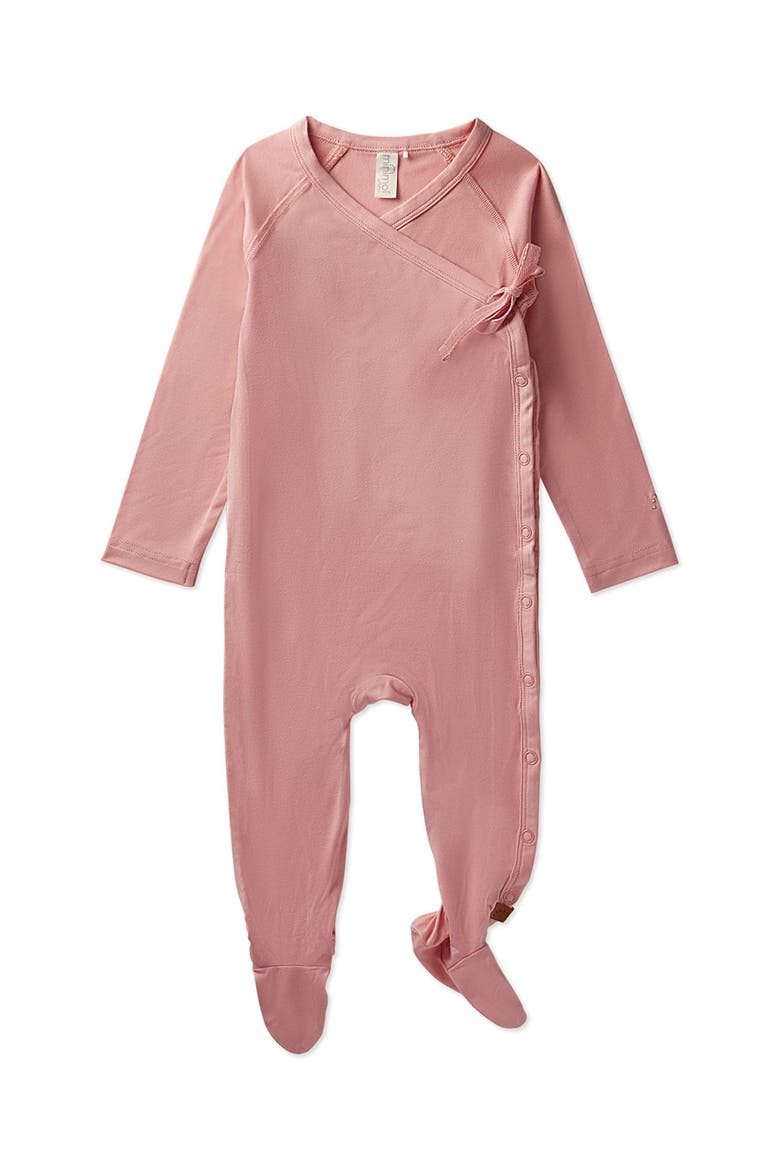 Crossover-Neckline Stretch Modal Footie, Main, color, Rose