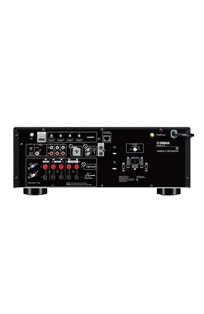 Yamaha RX-V4 5.2-Channel AV Receiver with 8K HDMI and MusicCast, Alternate, color, Black
