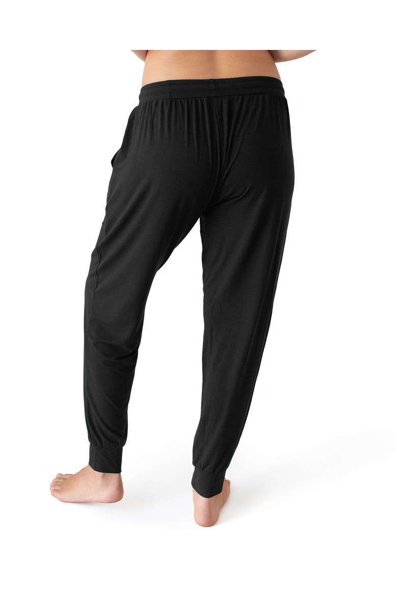 Tapered Maternity Lounge Joggers, Alternate, color, BLACK
