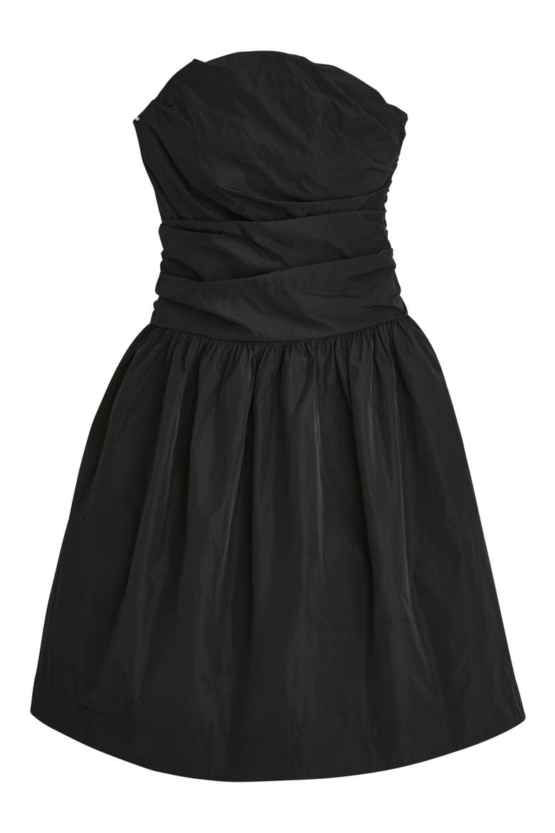 Strapless Minidress, Alternate, color, BLACK