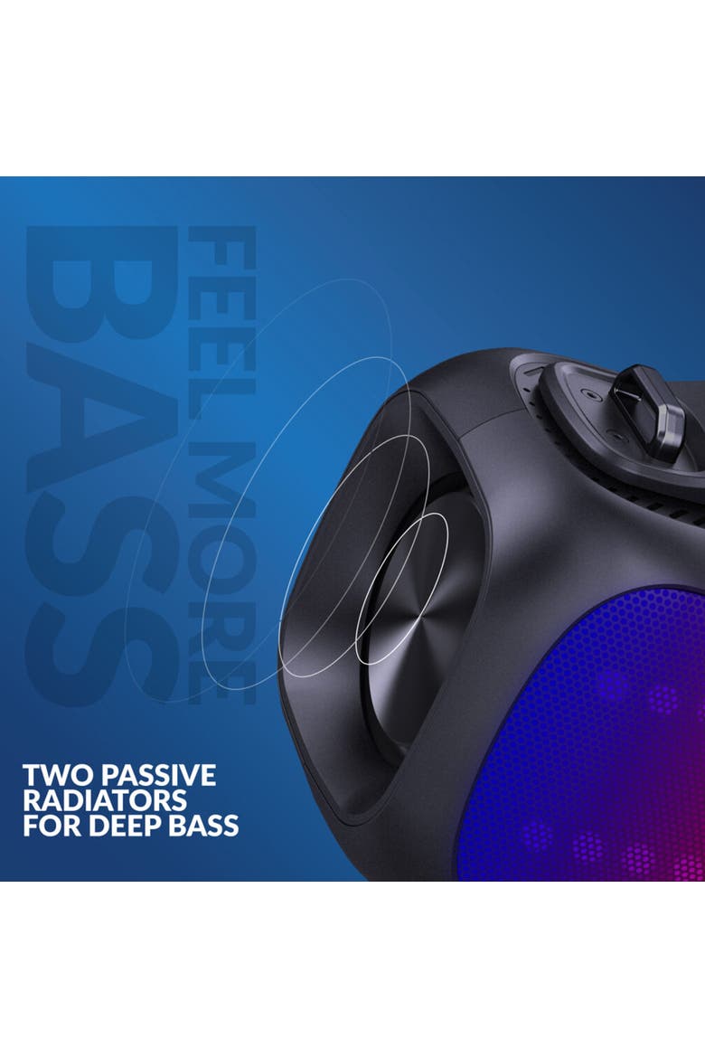 LED Portable Bluetooth Speaker IPX5 Water Resistant, Alternate, color, Black