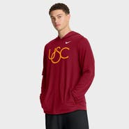 Nike Men's Nike Cardinal USC Trojans 2025 Sideline Performance Long Sleeve Hoodie T-Shirt