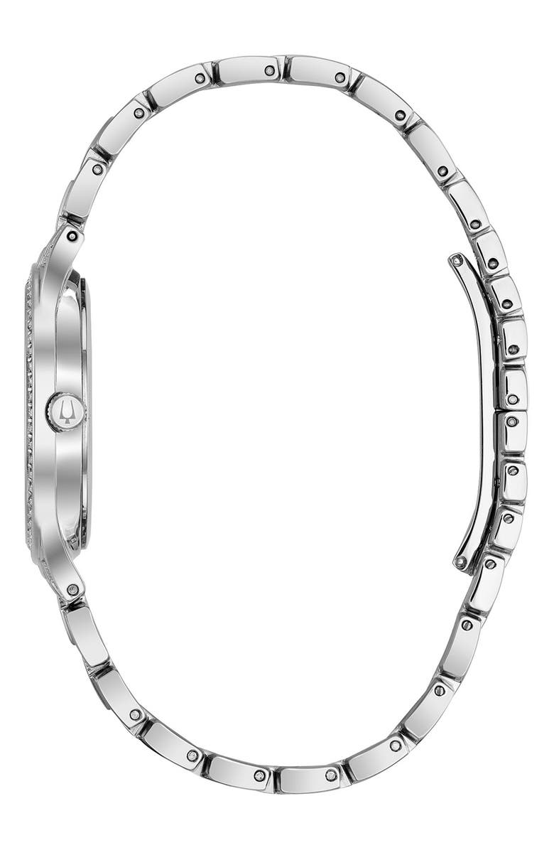 BULOVA Swarovski<sup>®</sup> Crystal Bracelet Watch, 32mm, Alternate, color, Silver