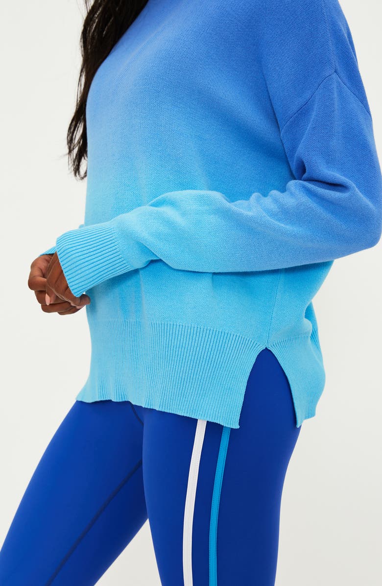 Beach Riot Callie Ombré Cotton Sweater, Alternate, color, Bluebell Two Tone