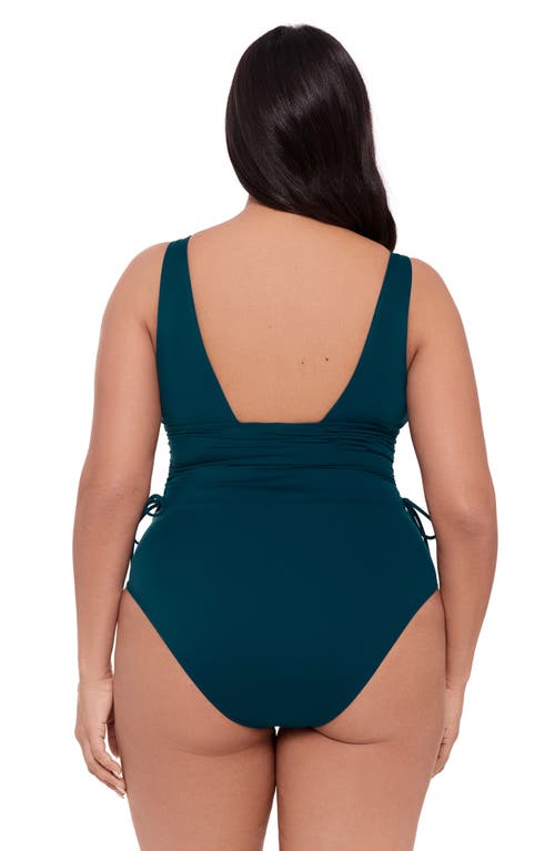 S3 Cinched Adjustable One Piece Swimsuit In Dusk Blue