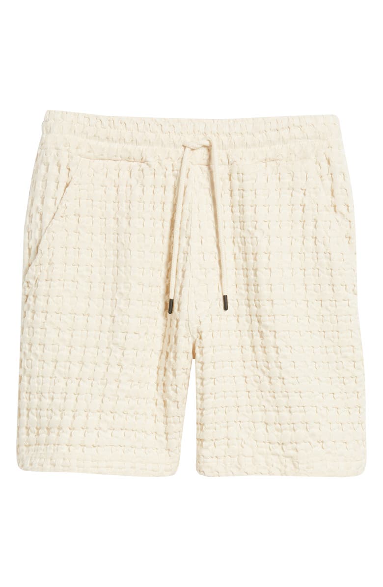 OAS Porto Waffle Knit Cotton Shorts, Alternate, color, Off White
