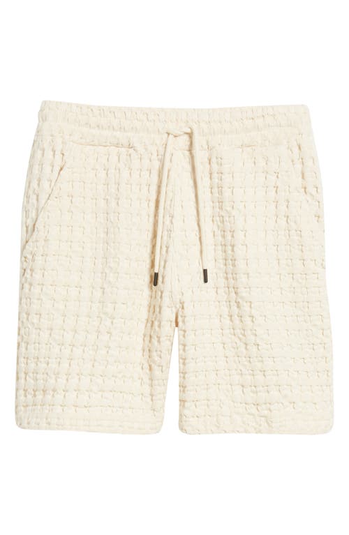 Oas Porto Waffle Knit Cotton Shorts In Neutral