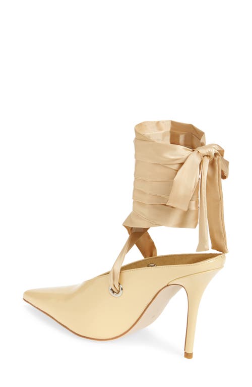 Jeffrey Campbell Grateau Ankle Wrap Mule In Yellow