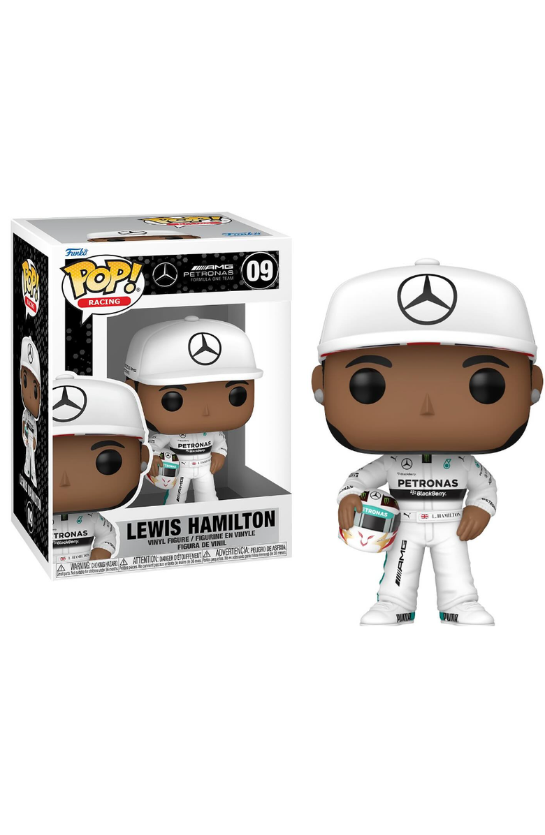 Funko Lewis Hamilton w/Helmet (Mercedes-AMG Petronas) Funko Pop! Racing, Main, color, White