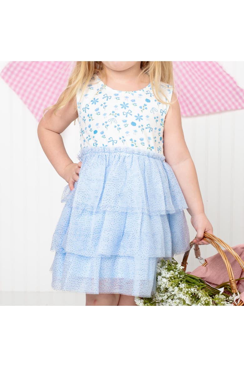 Sky Floral Tank Tutu Dress, Alternate, color, Pastel Blue