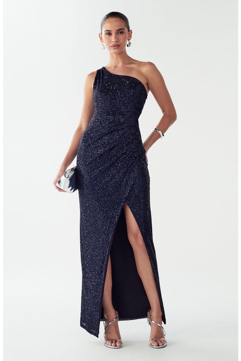 Brodey Maxi Dress, Alternate, color, Navy Sequin