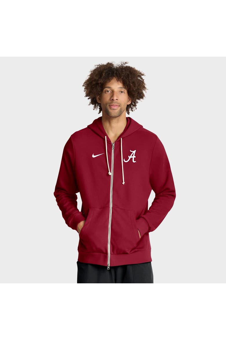 Men's Nike Crimson Alabama Crimson Tide 2025 Sideline Standard Issue Dri-FIT Full-Zip Hoodie, Main, color, Crimson