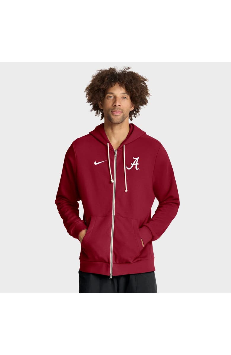 Nike Men's Nike Crimson Alabama Crimson Tide 2025 Sideline Standard Issue Dri-FIT Full-Zip Hoodie, Main, color, Crimson