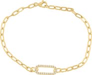 EFFY Diamond Link Paper Clip Chain Bracelet