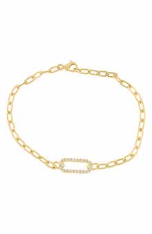 EFFY Diamond Link Paper Clip Chain Bracelet