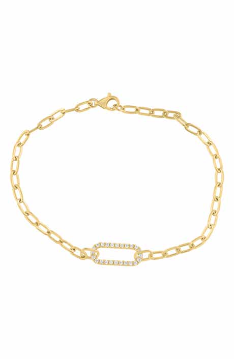 EFFY Diamond Link Paper Clip Chain Bracelet