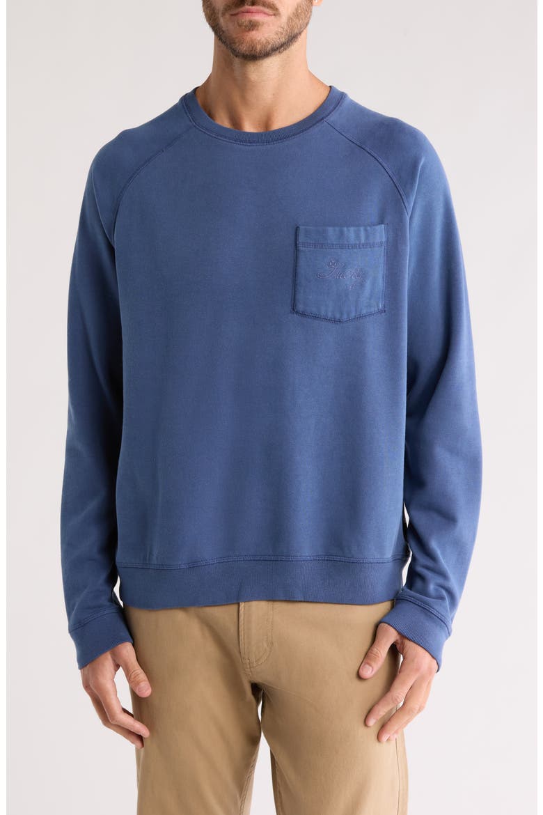 Fleece Raglan Sweatshirt, Main, color, VINTAGE INDIGO