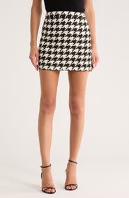 L'AGENCE Marseille Houndstooth Miniskirt