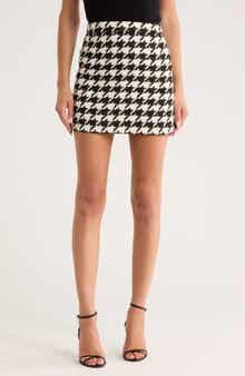 L'AGENCE Marseille Houndstooth Miniskirt