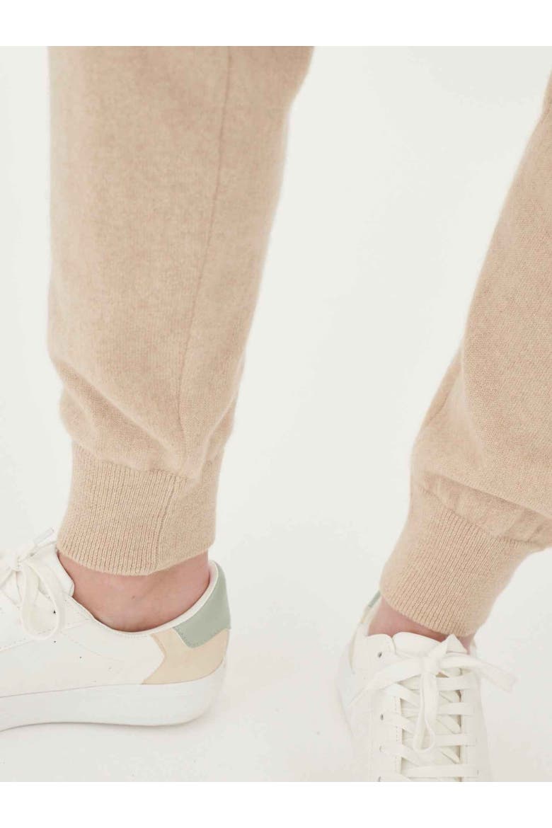 Cuffed Cashmere Jogger, Alternate, color, beige