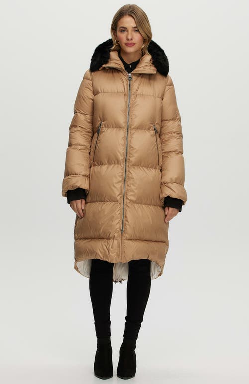 Gorski Apres-ski Long Jacket With Detachable Toscana Trim In Brown