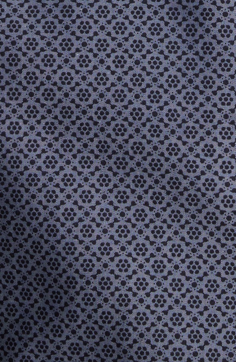 UNTUCKit Smithson Regular Fit Neat Floral Wrinkle Free Cotton Button-Down Shirt, Alternate, color, Dark Grey Black